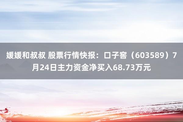 媛媛和叔叔 股票行情快报：口子窖（603589）7月24日主力资金净买入68.73万元